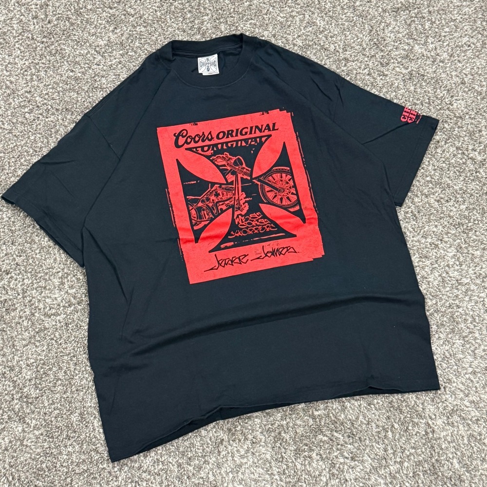 Y2K West Coast Choppers Jesse James WCC TShirt Coors Pay Up Sucker Mens XL Biker